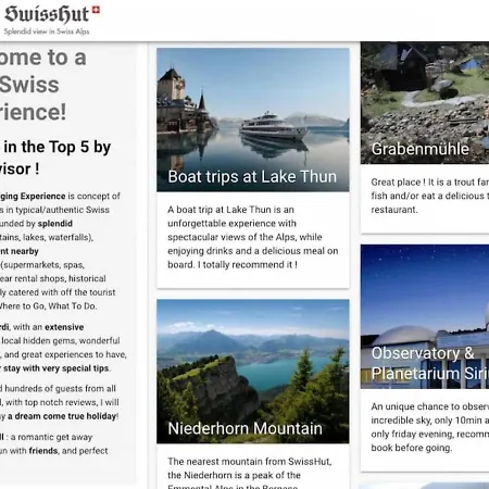Thun Alps Scenic Views And Concierge By Swisshut Sigriswil