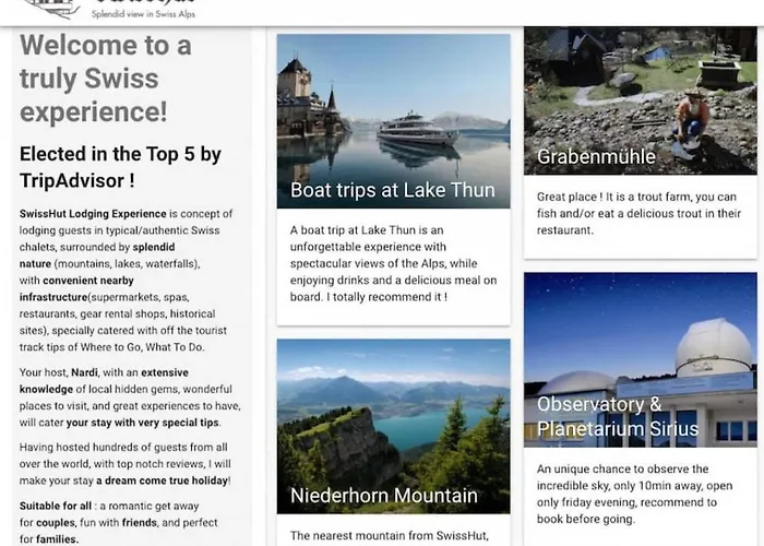 Thun Alps Scenic Views And Concierge By Swisshut Sigriswil